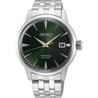 Montre homme Seiko Presage Cocktail « Mockingbird » SRPE15J1, cadran vert, boîtier en acier inoxydable – Automatique, design élégant Homme SEIKO