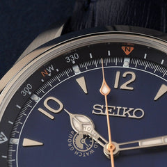 Montre homme Seiko Prospex Alpinist SPB531J1, cadran bleu, bracelet en cuir noir – Automatique, édition limitée Homme SEIKO