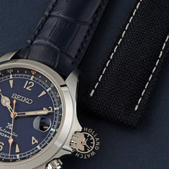 Montre homme Seiko Prospex Alpinist SPB531J1, cadran bleu, bracelet en cuir noir – Automatique, édition limitée Homme SEIKO