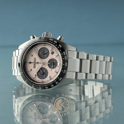 Montre homme Seiko Prospex Chronograph SSC963P1, cadran argenté, boîtier en acier inoxydable, design sport solaire Homme SEIKO