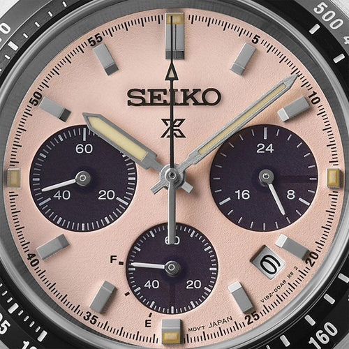 Montre homme Seiko Prospex Chronograph SSC963P1, cadran argenté, boîtier en acier inoxydable, design sport solaire Homme SEIKO