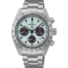 Montre homme Seiko Prospex Chronograph SSC965P1, cadran blanc, boîtier en acier inoxydable, design sport solaire Homme SEIKO