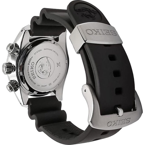 Montre homme Seiko Prospex Solar Sumo SSC759J1, cadran noir, bracelet en caoutchouc – Chronographe de plongée Homme SEIKO