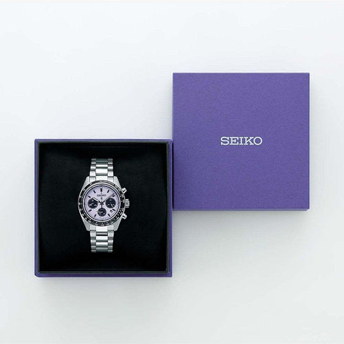 Montre homme Seiko Prospex Speedtimer SSC955P1, cadran argenté, boîtier en acier inoxydable – Chronographe solaire, design sport Homme SEIKO