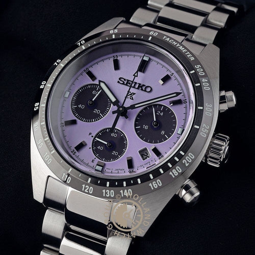 Montre homme Seiko Prospex Speedtimer SSC955P1, cadran argenté, boîtier en acier inoxydable – Chronographe solaire, design sport Homme SEIKO