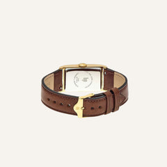 Montre LIP Churchill T18 671014 Bracelet Cuir en Acier Doré Homme LIP