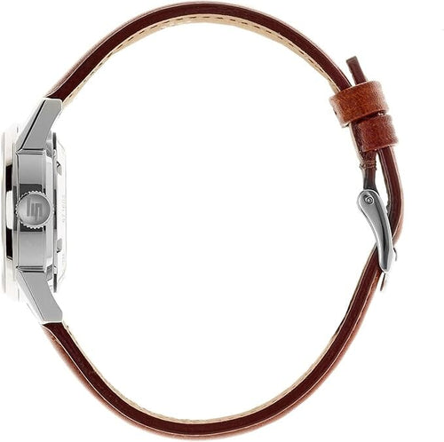 Montre Lip Femme 671605 – Cadran blanc, bracelet en cuir marron | Montre de luxe pour femme Femme LIP