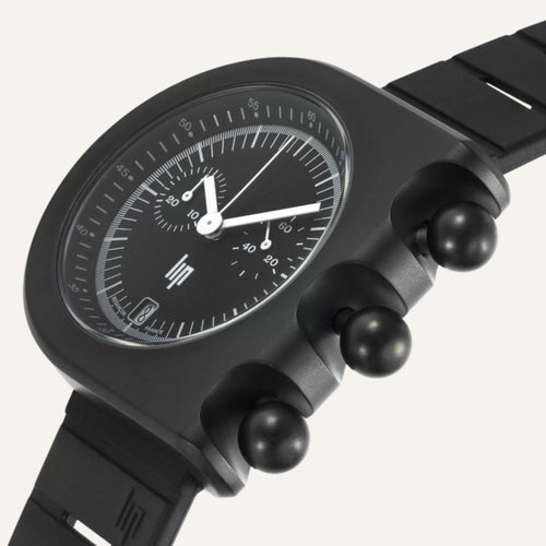 Montre LIP Mach 2000 Chrono 671661 en Caoutchouc Noir Homme Orient