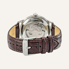 Montre Orient Bambino Homme Open Heart RA-AG0002S en Cuir Marron Homme Orient