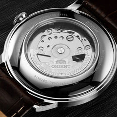 Montre Orient Bambino Homme Open Heart RA-AG0002S en Cuir Marron Homme Orient