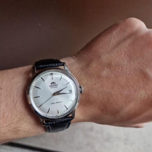 Montre Orient Bambino Homme RA-AC0M03S en Cuir Noir Homme Orient