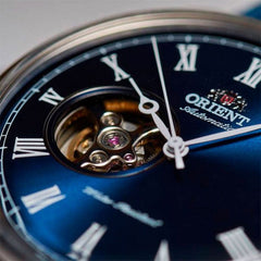 Montre Orient Homme Envoy Open Heart AG00004D en Cuir Bleu Homme Orient