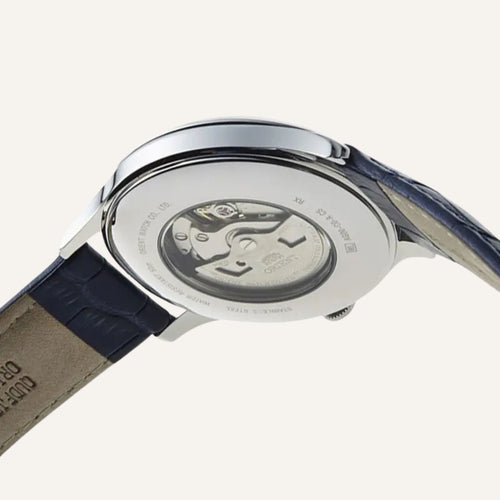 Montre Orient Homme Envoy Open Heart AG00004D en Cuir Bleu Homme Orient