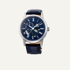 Montre Orient Homme Sun and Moon Blue RA-AK0011D en Cuir Montres Orient