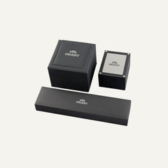 Montre Orient Homme Sun and Moon White RA-AK0008S en Cuir Noir Montres Orient