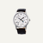 Montre Orient Homme Sun and Moon White RA-AK0008S en Cuir Noir Montres Orient