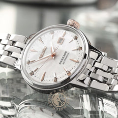 Montre Seiko Presage Automatic SRE009J1 pour femme, cadran argenté, boîtier en acier inoxydable – Design classique et élégant Homme SEIKO