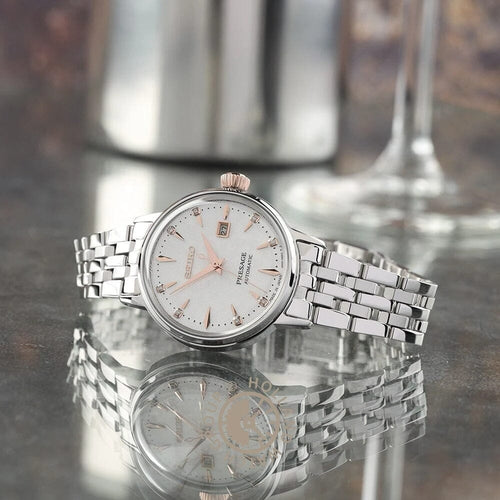 Montre Seiko Presage Automatic SRE009J1 pour femme, cadran argenté, boîtier en acier inoxydable – Design classique et élégant Homme SEIKO
