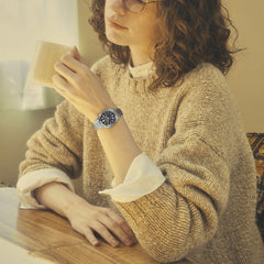 Montre Femme Seiko 5 Sports SRE021K1 en Acier Bleu 32 mm