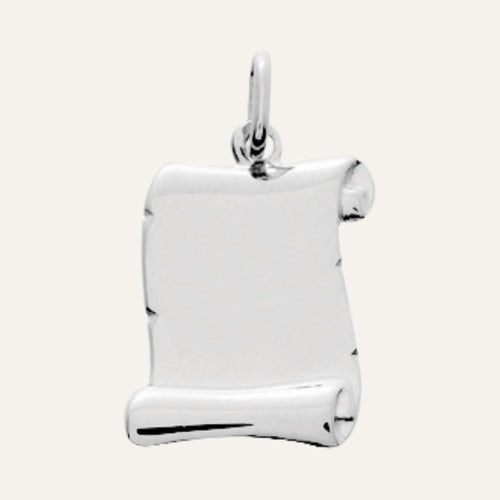 Pendentif Parchemin en Or Blanc Pendentifs Robez Masson