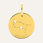 Pendentif Signe Astrologique Gémeaux en Or Jaune Pendentifs Robez Masson