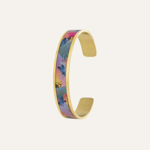 Petite Manchette LOUISE'S GARDEN Pink Paradise en Acier Bracelets Louise's Garden