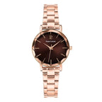Pierre Lannier 012P988 Montre Femme Multiples Bracelet Acier Rose Doré – Cadran Marron Soleil, Mouvement Quartz & Élégance Raffinée Femme Ocarat
