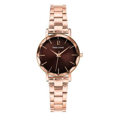 Pierre Lannier 012P988 Montre Femme Multiples Bracelet Acier Rose Doré – Cadran Marron Soleil, Mouvement Quartz & Élégance Raffinée Femme Ocarat