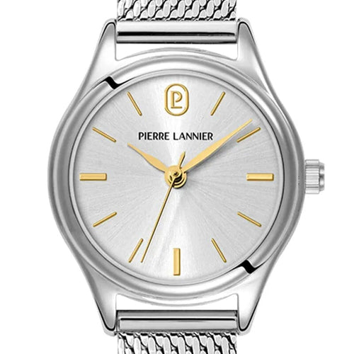 Pierre Lannier 020L621 Montre Femme Pya Bracelet Milanais Acier Argenté – Cadran Gris Soleil, Mouvement Quartz & Élégance Intemporelle Femme Ocarat