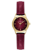 Pierre Lannier 021K555 Montre Femme PYA Dorée – Cadran Fumé Bordeaux, Bracelet Cuir Bordeaux, Mouvement Quartz Femme PIERRE LANNIER