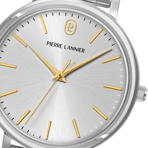 Pierre Lannier 087M621 Montre Femme Essential Bracelet Acier Argenté – Cadran Soleil Argent, Mouvement Quartz & Élégance Intemporelle Femme PIERRE LANNIER