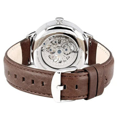 Pierre Lannier 322B164 Montre Homme Automatique Bracelet Cuir Marron Cadran Bleu – Élégance Intemporelle, Mécanisme Visible & Style Premium Homme Ocarat