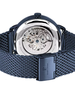 Pierre Lannier Automatic 318B468 Montre Automatique Homme, Boîtier Acier Bleu 42 mm, Cadran Squelette Bleu, Bracelet Acier Milanais Bleu 20 mm Femme PIERRE LANNIER