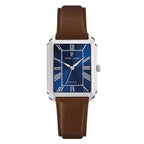 Pierre Lannier Empire 212G164 Montre Homme Quartz, Boîtier Rectangulaire 34 x 30,5 mm, Cadran Bleu Soleillé, Bracelet Cuir Marron, Calibre TMI VX21C Homme PIERRE LANNIER