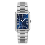 Pierre Lannier Empire 215F161 Montre Homme Quartz, Boîtier Rectangulaire 34 x 30,5 mm, Cadran Bleu Soleillé, Bracelet Acier Gris, Calibre TMI VX21C Homme PIERRE LANNIER