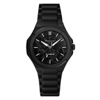 Pierre Lannier Graphite 202K489 Montre Homme Quartz, Boîtier Rond 38 mm Noir, Cadran Mat Effet Carbone, Bracelet Acier Noir 24 mm, Verre Gorilla Glass Homme PIERRE LANNIER