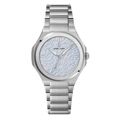 Pierre Lannier Graphite 203G161 Montre Unisexe Quartz, Boîtier Rond 38 mm Gris, Cadran Bleu Texturé Mat, Bracelet Acier Gris 24 mm, Verre Gorilla Glass Unisexe PIERRE LANNIER