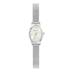 Pierre Lannier OVALIA 074M621 Montre Femme à Quartz, Boîtier Ovale en Acier Inoxydable Argenté, Cadran Soleillé Gris, Bracelet Milanais Argenté, Étanche 30 m Femme PIERRE LANNIER