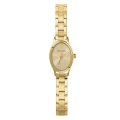 Pierre Lannier OVALIA 076H542 Montre Femme à Quartz, Boîtier Ovale Acier Inoxydable Doré, Cadran Soleillé Doré, Bracelet Acier Doré, Étanche 30 m Femme PIERRE LANNIER