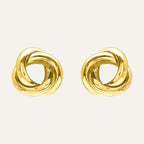 Puces d'oreilles Femme en or jaune 9 carat torsadé Boucles d'oreilles Robez Masson