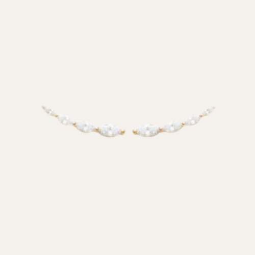 Puces d'oreilles plaqué et oxyde de zirconium Boucles d'oreilles LEURELOR