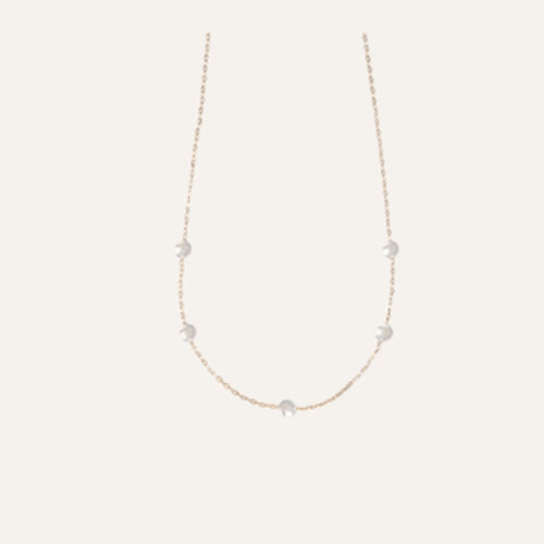 Ras de Cou sur chaine en or jaune et perle de Nacre Collier LUCA LUCOR