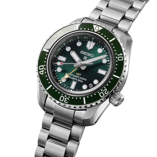 Seiko HBC001J1 Montre Homme Prospex Diver's Watch 1968 Heritage GMT Automatique - Cadran Vert, Lunette Céramique, Étanche 300M, Réserve de Marche 72 Heures Homme SEIKO