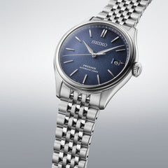 Seiko SPB525J1 Montre Homme Automatique Presage Classic Ai iro Cadran Bleu Réserve de Marche 72 Heures Bracelet Acier Inoxydable Élégance Quotidienne et Confort Durable Homme SEIKO