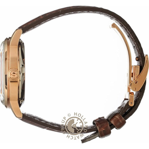 Seiko SRP852J1 Montre Femme Automatique Presage Cocktail Time Bellini Cadran Argent Rose Gold Bracelet Cuir Élégance Intemporelle et Confort Quotidien Homme SEIKO