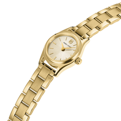 Montre femme Pierre Lannier Pya 092M542 en acier doré avec cadran doré soleillé et bracelet acier doré 10 mm