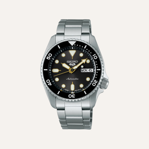 Montre Homme Seiko 5 Sports SRPL79K1 Midsize SKX Gris et Doré
