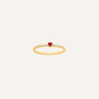 Bague Ambre Leurelor 18K Or Rubis & Diamants Bague Leurelor 48 