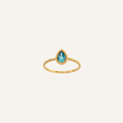 Bague Lalie Leurelor 18K Or Jaune Topaze London Blue Bague Leurelor 48 