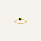 Bague Perlée Leurelor 18K Or Jaune Diopside Bague Leurelor 